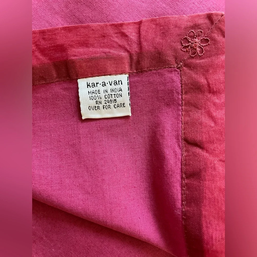 Set of 5 Cotton Napkins Made in India kar.a.van 20” Square